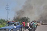 تالاب انزلی آتش گرفت